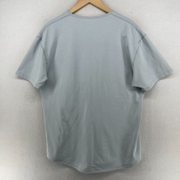 BYLT Shirt Mens XL Drop Cut LUX Premium Basics Athletic Short Sleeve Fog Blue - Picture 3 of 14